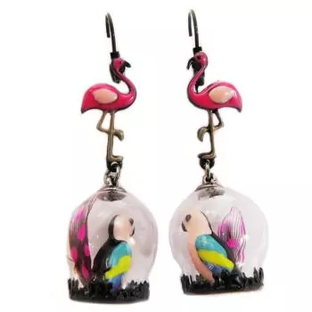 Les Trsors De Lily [Q5823] - Дизайнерские шпалы разноцветного розового цвета Lilipoupettes (попугай фламинго) - 60x20 мм