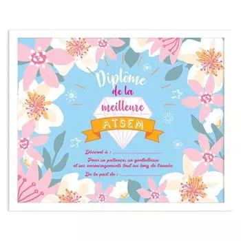 Les Trsors De Lily [Q5964] - Рамка Диплом Лучшего Асем сине-розовая - 25x20x1. 5 см