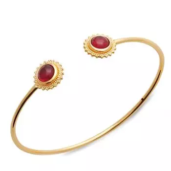 Les Trsors De Lily [Q6271] - Позолоченный браслет «Клеопатра» золотисто-красный - 60 мм - 11 мм