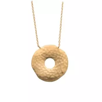 Les Trsors De Lily [Q6284] — Позолоченное колье «Clopatra», матовое золото — 25 мм