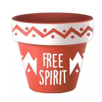 Les Trsors De Lily [Q6387] - Оранжевый терракотовый горшок Boho (Free Spirit) - 13x13. 5 см