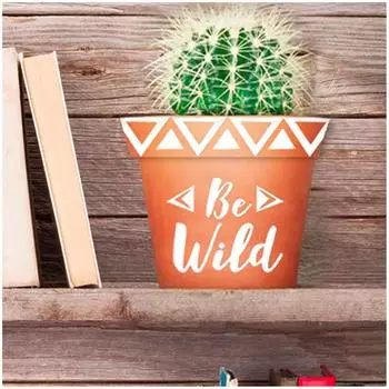 Les Trsors De Lily [Q6388] - Горшок терракотовый Boho оранжевый (Be Wild) - 13x13. 5 см