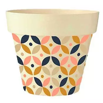 Les Trsors De Lily [Q6391] - Бамбуковый вазон Boho розово-коричневый темно-бежевый - 17x18 см