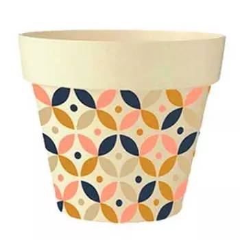 Les Trsors De Lily [Q6414] - Бамбуковый вазон Boho розовый коричневый темно-бежевый - 13. 5x15см