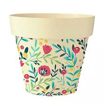 Les Trsors De Lily [Q6426] - Многоцветный бежевый бамбуковый кашпо Цветочный - 10. 5x9. 5 см