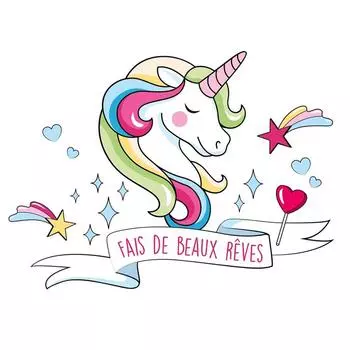 Les Trsors De Lily [Q6513] - Наклейка «Единорог, мой единорог» (Sweet Dreams) - 50x70 см