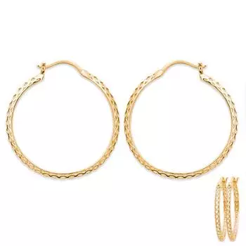 Les Trsors De Lily [Q6631] — позолоченные серьги-кольца «Клеопатра» — 30 мм 2 мм