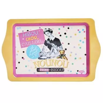 Les Trsors De Lily [Q6948] - металлический поднос Французский винтаж (Nanny Bisou) - 25x16 см