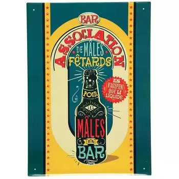 Les Trsors De Lily [Q6965] - Металлическая тарелка Французский винтаж (Ассоциация тусовщиков) - 40x30 см