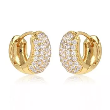 Les Trsors De Lily [Q7044] - Позолоченные серьги-кольца Sissi - 15 мм 6 мм