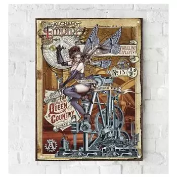 Les Trsors De Lily [Q7121] - металлический череп в стиле ретро Алхимическая империя (Queen & Country) - 40x30 см