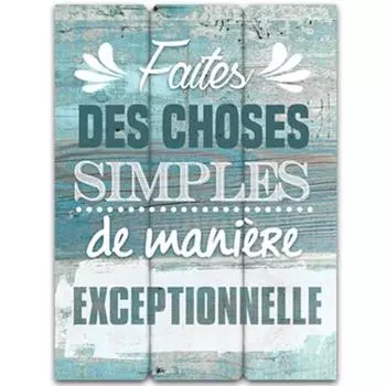 Les Trsors De Lily [Q7142] - Деревянная рамка «Сообщения» синяя (Сделайте вещи исключительными простыми) - 40x30 см