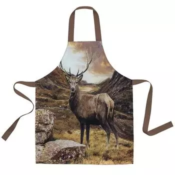 Les Trsors De Lily [Q7239] - Коричневый дизайнерский фартук Deer - 90x70 см.