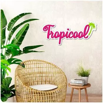 Les Trsors De Lily [Q7314] - Word Deco 3D дерево Tropicool розовый белый - 45x14x1 см ярко-розовый