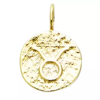 Les Trsors De Lily [Q7576] - Позолоченный кулон «Астрология» из античного золота (Телец) - 12 мм