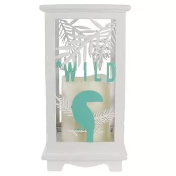 Les Trsors De Lily [Q8143] - Подсвечник деревянный Tropical бело-зеленый (тукан - дикий) - 23x15x12. 5 см