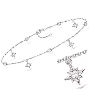 Les Trsors De Lily [Q8223] - Серебряный браслет «Клеопатра», серебристо-белый (родиевое покрытие) - 25 см, 8x8 мм