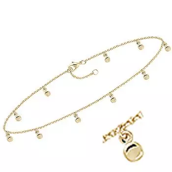 Les Trsors De Lily [Q8237] - Ножной браслет Клеопатра с позолотой - 25 см 3 мм