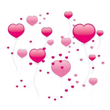 Les Trsors De Lily [Q8358] - Лист наклеек Love розовый (сердечки) - 50x70 см