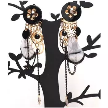 Les Trsors De Lily [Q8759] - Дизайнерские клипсы Lilipoupettes черное золото - 10x2. 5см