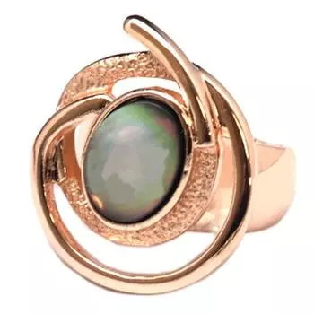 Les Trsors De Lily [Q8787] - Дизайнерское кольцо Acapulco с перламутром розовое золото (розовое золото) - 28x28 мм