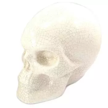 Les Trsors De Lily [Q8834] - Статуэтка из смолы Череп мозаика слоновая кость - 19x11. 5x15см