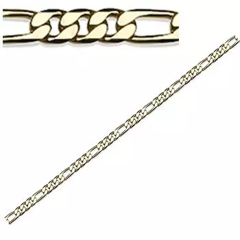 Les Trsors De Lily [Q8886] - Позолоченная цепочка Фигаро - 50 см 8 мм