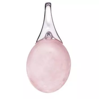 Les Trsors De Lily [Q9278] - Серебряный кулон «Меган» серебряный розовый кварц (родий) - 15x12 мм