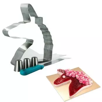 Les Trsors De Lily [Q9331] - Форма и аксессуары из нержавеющей стали Licorne My Unicorn - 27x23x6 см. серебряный