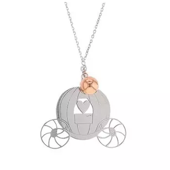 Les Trsors De Lily [Q9336] - Серебряное колье Artisan Золушка серебро розовое золото (родий) - 38x28 мм (каретка)