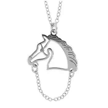 Les Trsors De Lily [Q9383] - Серебряное колье ручной работы Riding посеребренное (родий) - 28x20 мм