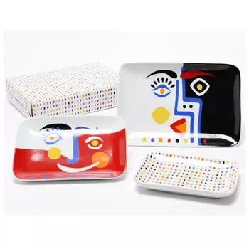 Les Trsors De Lily [Q9617] - Набор из 3 разноцветных фарфоровых чашек Cubism - 23x16 см. разноцветный