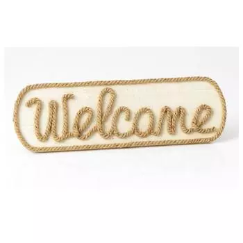 Les Trsors De Lily [Q9643] - деревянная вывеска XXL Bienvenue бежевый - 63. 5x20 см.