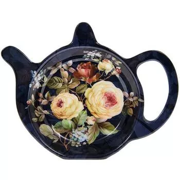 Les Trsors De Lily [Q9793] - Многоцветный тёмно-синий футляр для сумки Botanical Garden (цветок розы) - 12x9. 8см