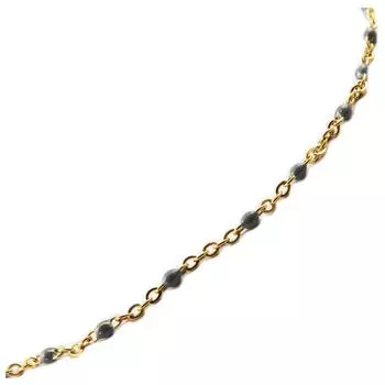 Les Trsors De Lily [R0219] - Дизайнерское колье из стали Бохо золотисто-серого цвета - 2 мм