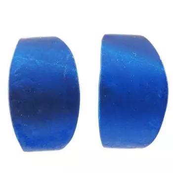 Les Trsors De Lily [R1228] - Синие серьги-кольца ручной работы Aluminirock - 17 мм - 10 мм