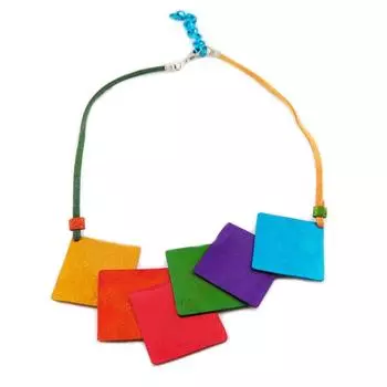 Les Trsors De Lily [R1242] - Разноцветное колье ручной работы Aluminirock - 11. 5x5. 5 см