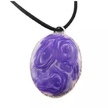 Les Trsors De Lily [R1304] - Колье ручной работы Sorbets фиолетовое - 40x30 мм