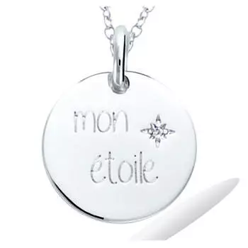 Les Trsors De Lily [R1716] - Серебряный кулон Mon Etoile серебристо-белого цвета (родий) - 15мм