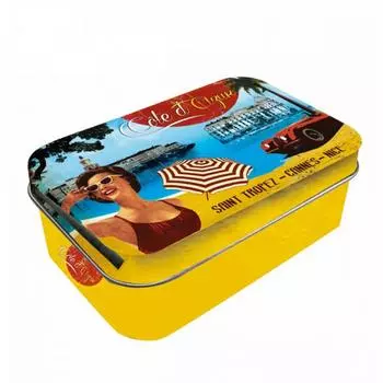 Les Trsors De Lily [R1747] - Разноцветная металлическая коробка Лазурный берег - 10x6. 5x2. 5 см