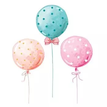 Les Trsors De Lily [R1828] - Лист наклеек Воздушные шары разноцветный - 50x70 см