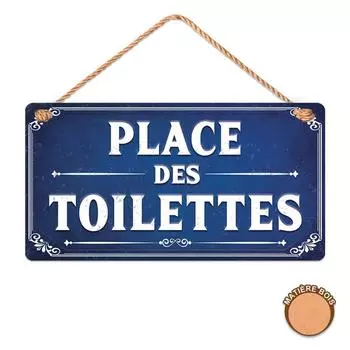 Les Trsors De Lily [R2116] - Деревянная табличка Place des Toilettes синяя - 20x10. 5 см