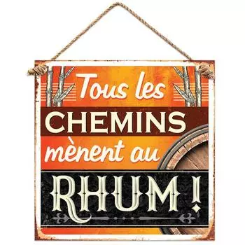 Les Trsors De Lily [R2152] — коричнево-оранжевая металлическая пластина «Сообщения» (все дороги ведут в ром) - 20х20см