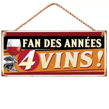 Les Trsors De Lily [R2167] - Табличка Сообщения металлическая красно-оранжевая (Вентилятор года 4 вина! )- 30x13см