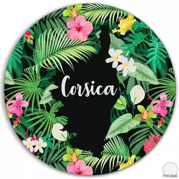 Les Trsors De Lily [R2179] - Салфетка ламинированная Corsica многоцветная зеленая - 38 см