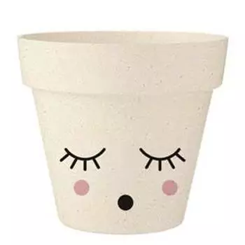 Les Trsors De Lily [R2211] - Бамбуковое кашпо Diva - Sleepy Eyes бежевое - 9. 5x8. 4 см