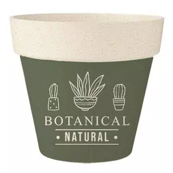 Les Trsors De Lily [R2234] - бамбуковое кашпо Messages бежево-зеленого цвета (БотаническийНатуральный) - 25. 5x24см