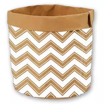 Les Trsors De Lily [R2243] - Бумажный вазон Boho коричнево-белый - 17x16 см