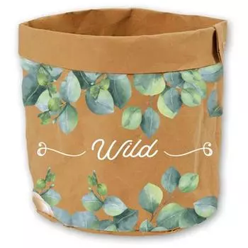 Les Trsors De Lily [R2252] - Бумажный вазон Wild коричнево-зеленый - 23x22 см