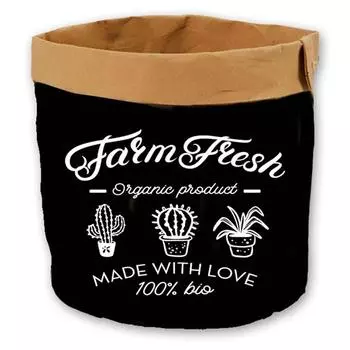 Les Trsors De Lily [R2253] - Бумажный вазон Farm Fresh черно-коричневый - 23x22 см